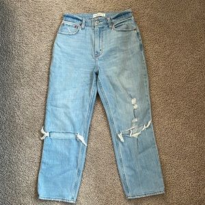 Abercrombie & Fitch Ankle Straight Ultra High Rise Curve Love Jeans 27 4 Short